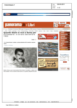 Dalla rassegna stampa. Panorama.it 03.05.11