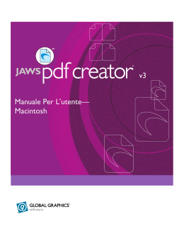 Jaws PDF Creator: Manuale per l`utente