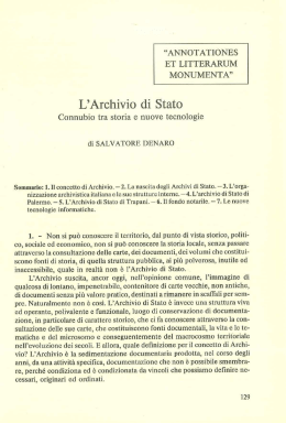 L`Archivio di Stato