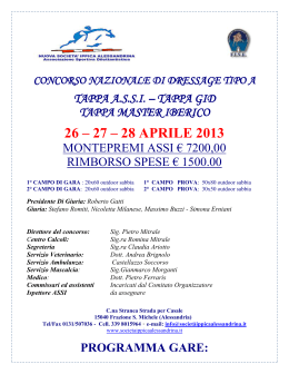 26 – 27 – 28 aprile 2013 - Gruppo Italiano Dressage