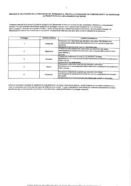 Manuale valutazione prestazioni del personale