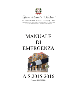 Manuale di emergenza - Liceo Statale "Ischia"