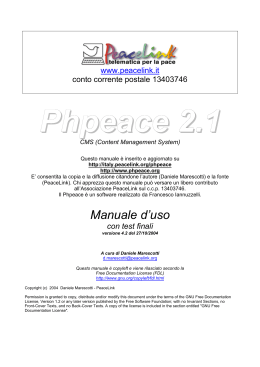 Manuale PhPeace