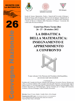 Programma CSPT XXVI 2012 - Dipartimento di Matematica