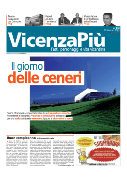 Il giorno - VicenzaPi&ugrave;