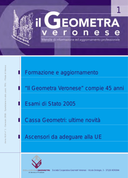 Il Geometra Veronese - Collegio Geometri e Geometri Laureati della