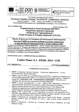 Direzione Didattica Statale “GIUSEPPE LOMBARDO RADICE”