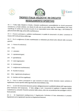 trofeo italia velocita` in circuito regolamento sportivo