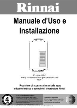 Manuale uso e installazione Infinity 16i c.a.