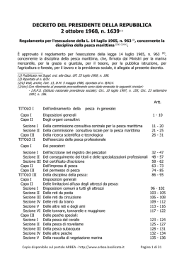 D.P.R. 1639/68 Regolamento esecutivo della Legge 963/65