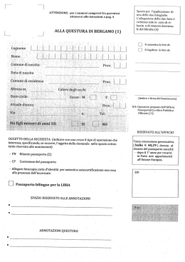 Domanda di passaporto