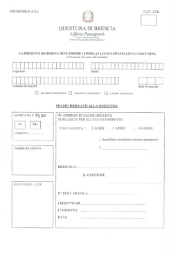 Scarica il modello e le istruzioni per la richiesta del passaporto