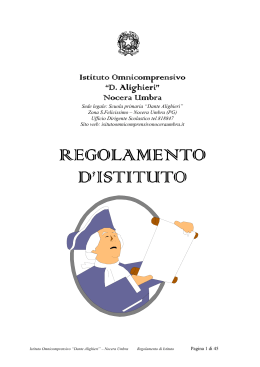 regolamento 2008-09 - Istituto Omnicomprensivo Dante Alighieri