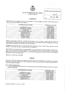 Ordinanza n. 24 Desenzano disposizione per l`esercizio dell`attivit&agrave;