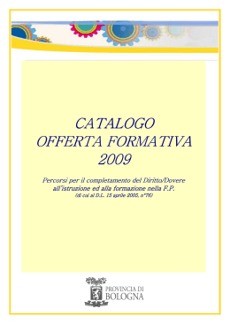 Catalogo Offerta Formativa a.f. 2009/2010
