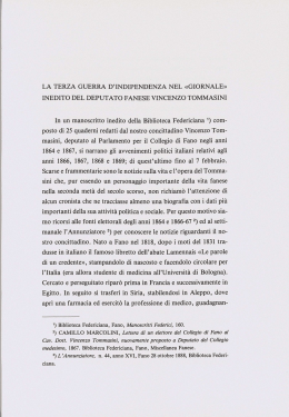 LA TERZA GUERRA D`INDIPENDENZA NEL &laquo;GIORNALE