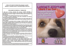 L`elenco dei veterinari aderenti alla campagna «Lasciati Adottare» è