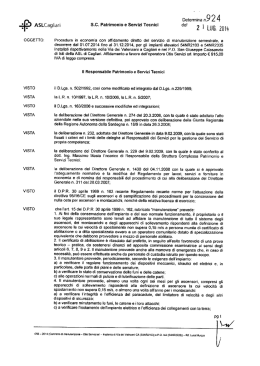 Determina n. 924 del 21/07/2014