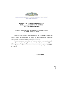 VERBALE DI ASSEMBLEA ORDINARIA del