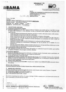 ORIGINALE PER IL CLlt-.NiE `5 5 - Camera di Commercio di Ravenna