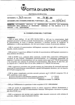 Det. Coord. 3° Sett. n.367 del 28/09/2015