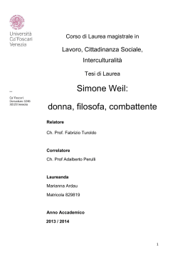 Simone Weil: donna, filosofa, combattente