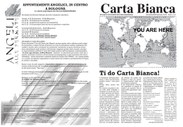 Carta Bianca n. 0 - Città metropolitana di Bologna