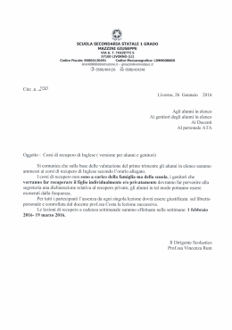 Corsi di recupero di lingua inglese