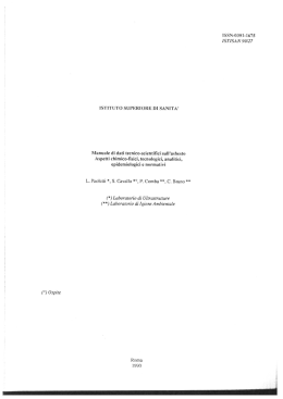 iSSN-039I-i&oacute;`i`5 ISTISAN 90/27 ISTITUTO SUPERIORE DI SANI`I`A