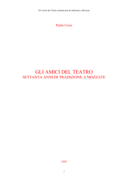 gli amici del teatro - Compagnia Percorsi Teatrali Mozzate