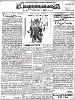 Only ltalian-American Newspaper Published In