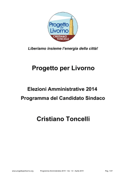 Progetto per Livorno Cristiano Toncelli