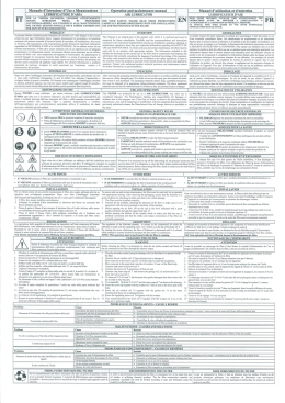 Operation and maintenance manual - Folke