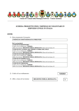 scheda progetto per l`impiego di volontari in servizio civile in italia ente