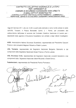 agenzie di sicurezza sussidiaria non armata e