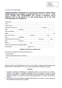 Istanza di partecipazione 2
