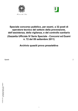 Archivio quesiti - Ministero della Salute