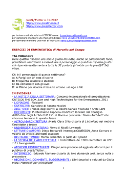scarica la presS/Tletter in formato pdf