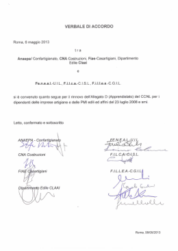 Page 1 VERBALE DI ACCORDO Roma, 6 maggio 2013 t r a Anaepa