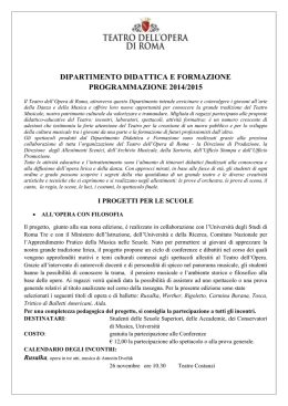 dipartimento didattica e formazione programmazione 2014/2015