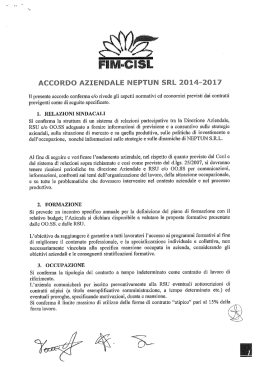 Il presente accordo conferma e/o rivede gli aspetti