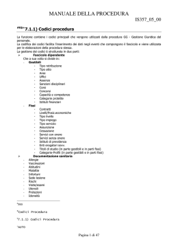 manuale della procedura