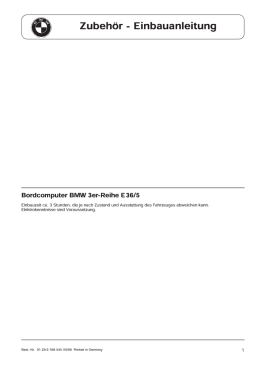 Zubeh&ouml;r - Einbauanleitung