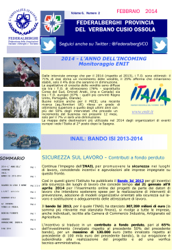 Notiziario Federalberghi VCO n. 02-2014