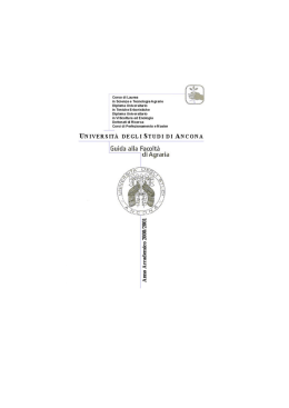 A.A. 2000-2001 - Dipartimento di Scienze Agrarie, Alimentari ed