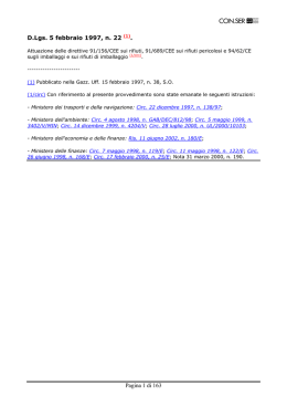 D.Lgs. 5 febbraio 1997, n. 22