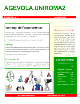 Newsletter Gennaio 2015
