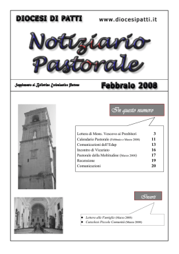 In questo numero - Diocesi di Patti