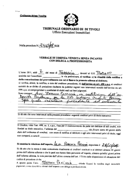 verbale di udienza vendita senza incanto