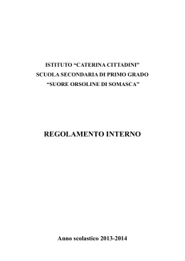 regolamento interno - Caterina Cittadini